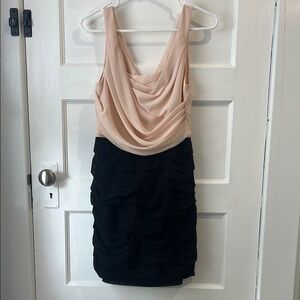 Express draped Two-Tone Sleeveless Dress